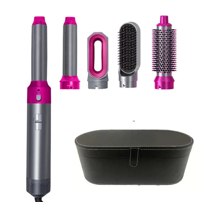 5-in-1 Hair Dryer & Styling Tool Set: Curler, Straightener, Hot Comb