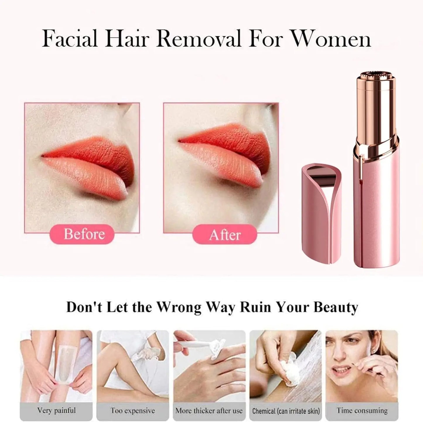 Facial hair remover for women