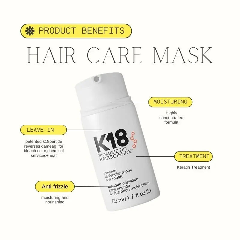 K18 Leave-In Molecular Repair Hair Mask – Restores & Softens Damaged Hair