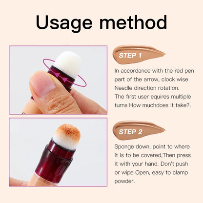 Sponge Head Concealer – Long-Lasting Liquid for Dark Circles & Blemishes