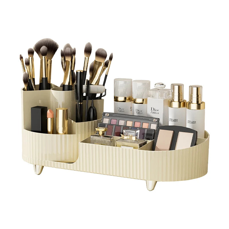 360-Degree Rotating Makeup Organizer Cosmetic Box – Acrylic Bathroom Storage