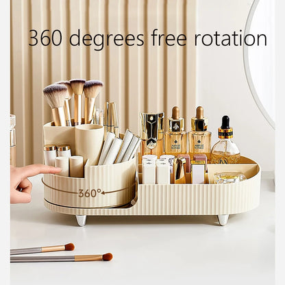 360-Degree Rotating Makeup Organizer Cosmetic Box – Acrylic Bathroom Storage