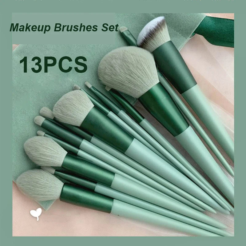 13 PCS Makeup Brushes with bags