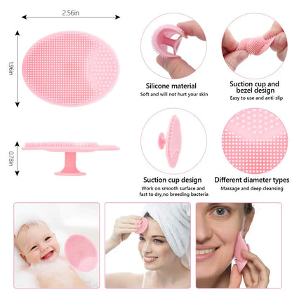 Silicone Lip & Face Exfoliating Brush Set – Double-Sided Cleansing & Blackhead Remover Tool