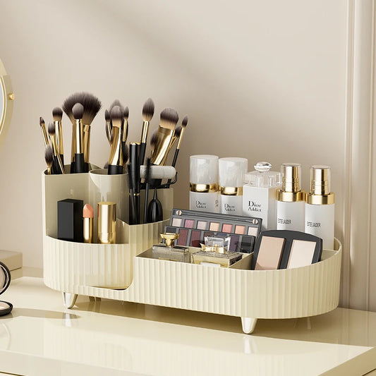 360-Degree Rotating Makeup Organizer Cosmetic Box – Acrylic Bathroom Storage